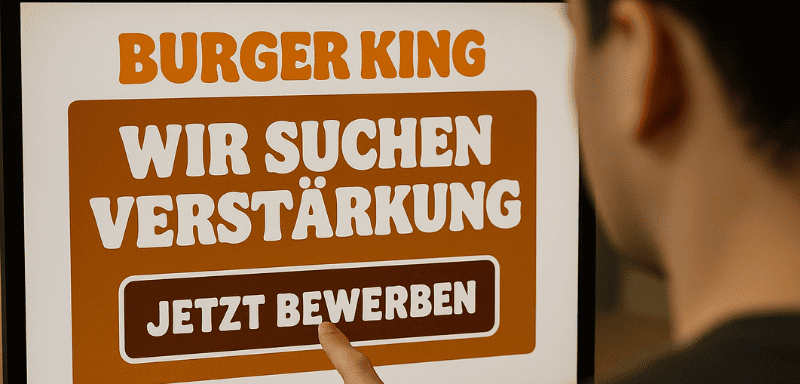 Stellenangebot bei Burger King.